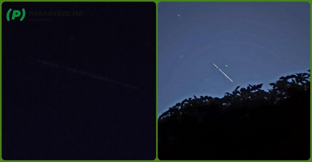 Spectacol nocturn pe cerul R. Moldova. Unii au crezut că văd OZN-uri, alții pe Moș Crăciun